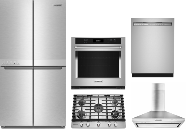 KitchenAid 36 Inch 36" Counter Depth French Door Refrigerator KRQC506MPS | Fridge.com