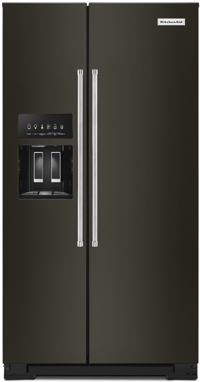 KitchenAid 36 Inch Side-by-Side Refrigerator KRSF705HBS | Fridge.com