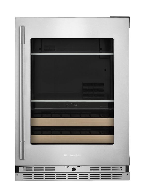 KitchenAid 24" Built In Undercounter Beverage Center KUBR524SPS | Fridge.com