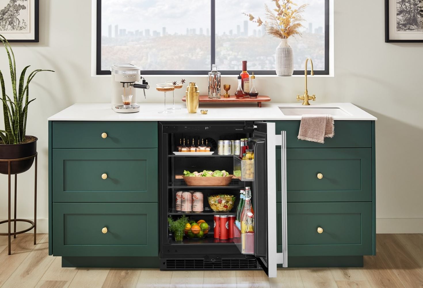 KitchenAid 24 Inch Built In Refrigerator KURR124SSB - View 4 | Fridge.com