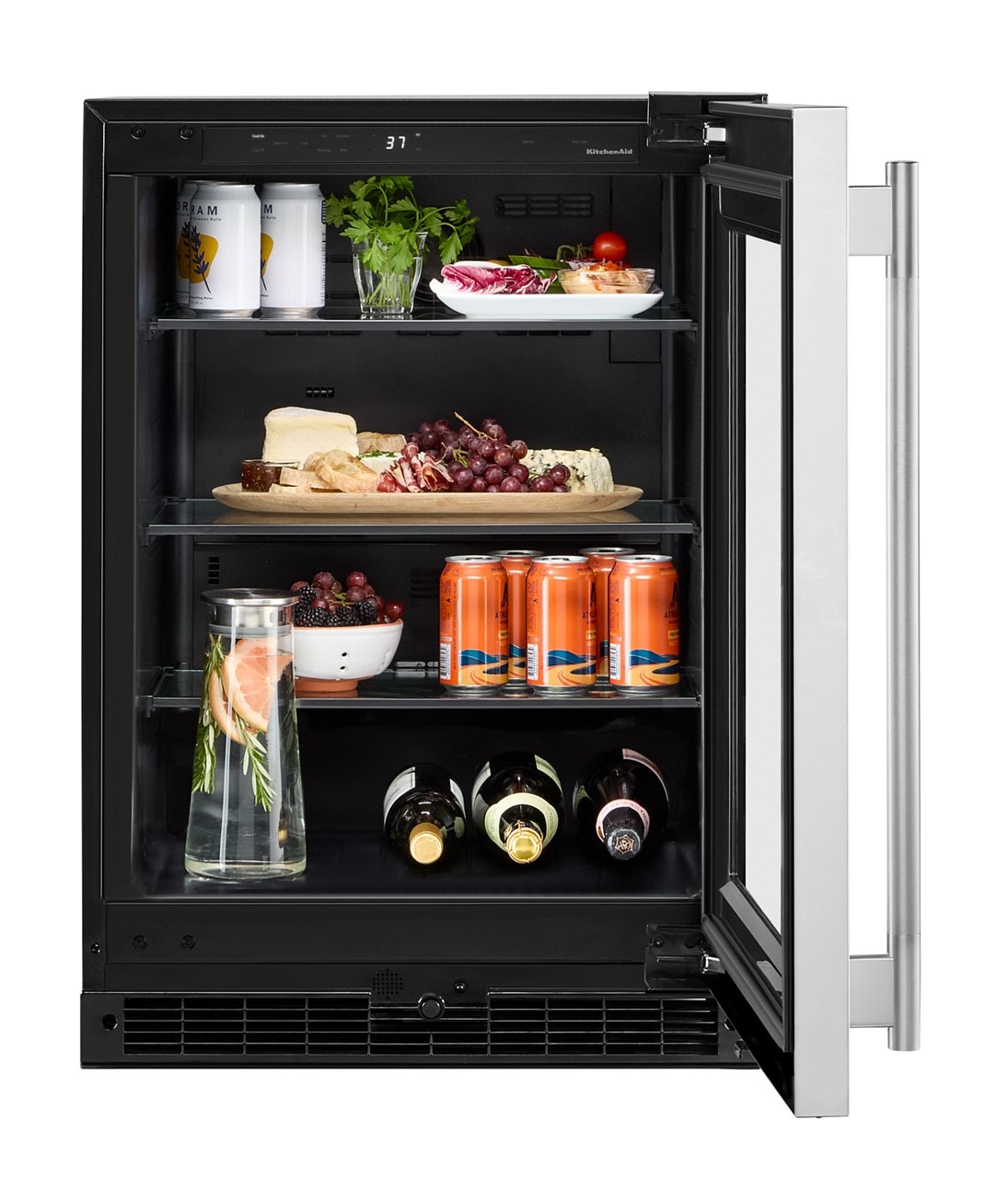 KitchenAid 24 Inch Freestanding/Built In Refrigerator Kurr324ssb - View 3 | Fridge.com
