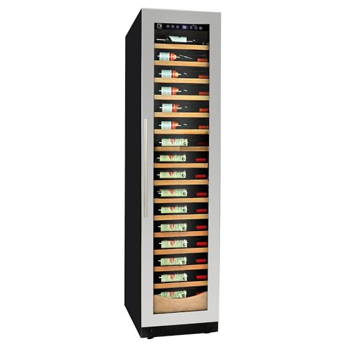 Koolatron Kenmore 112 Bottle Wine Fridge – Freestanding Wine Cooler with Glass Door, 18 inch, Beverage Can Refrigerator, Digital Temperature Control, Ideal for Red, White, Sparkling Wine & Champagne | Fridge.com