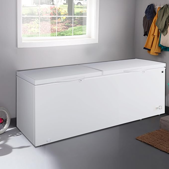 Kenmore Deep Freezer - Convertible Refrigerator/Chest Freezer, 2 Hanging Basket, Garage Ready, Meat Storage, Front Drain, Congelador For Home, Apartment, Basement, Cottage 21.0 Cubic Feet, White - View 2 | Fridge.com