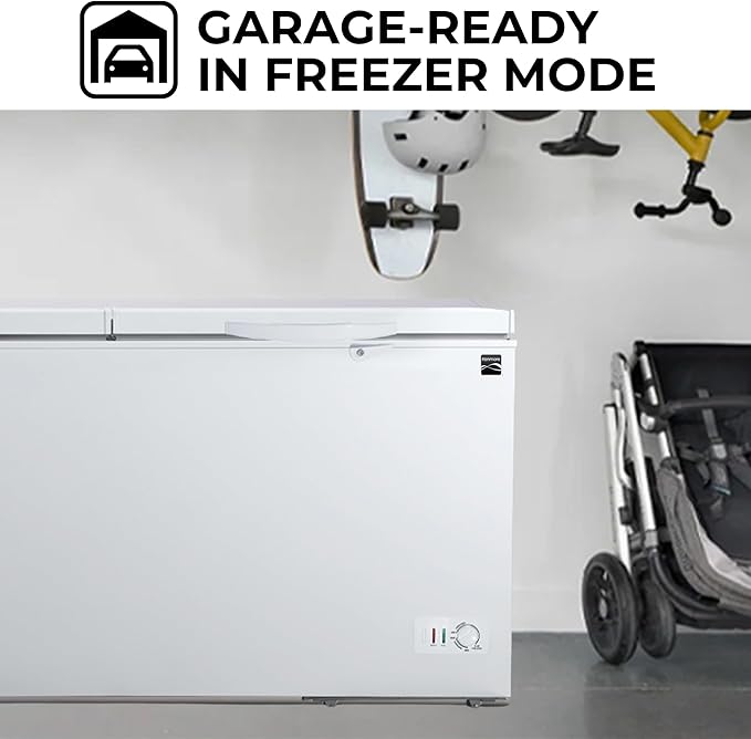 Kenmore Deep Freezer - Convertible Refrigerator/Chest Freezer, 2 Hanging Basket, Garage Ready, Meat Storage, Front Drain, Congelador For Home, Apartment, Basement, Cottage 21.0 Cubic Feet, White - View 6 | Fridge.com