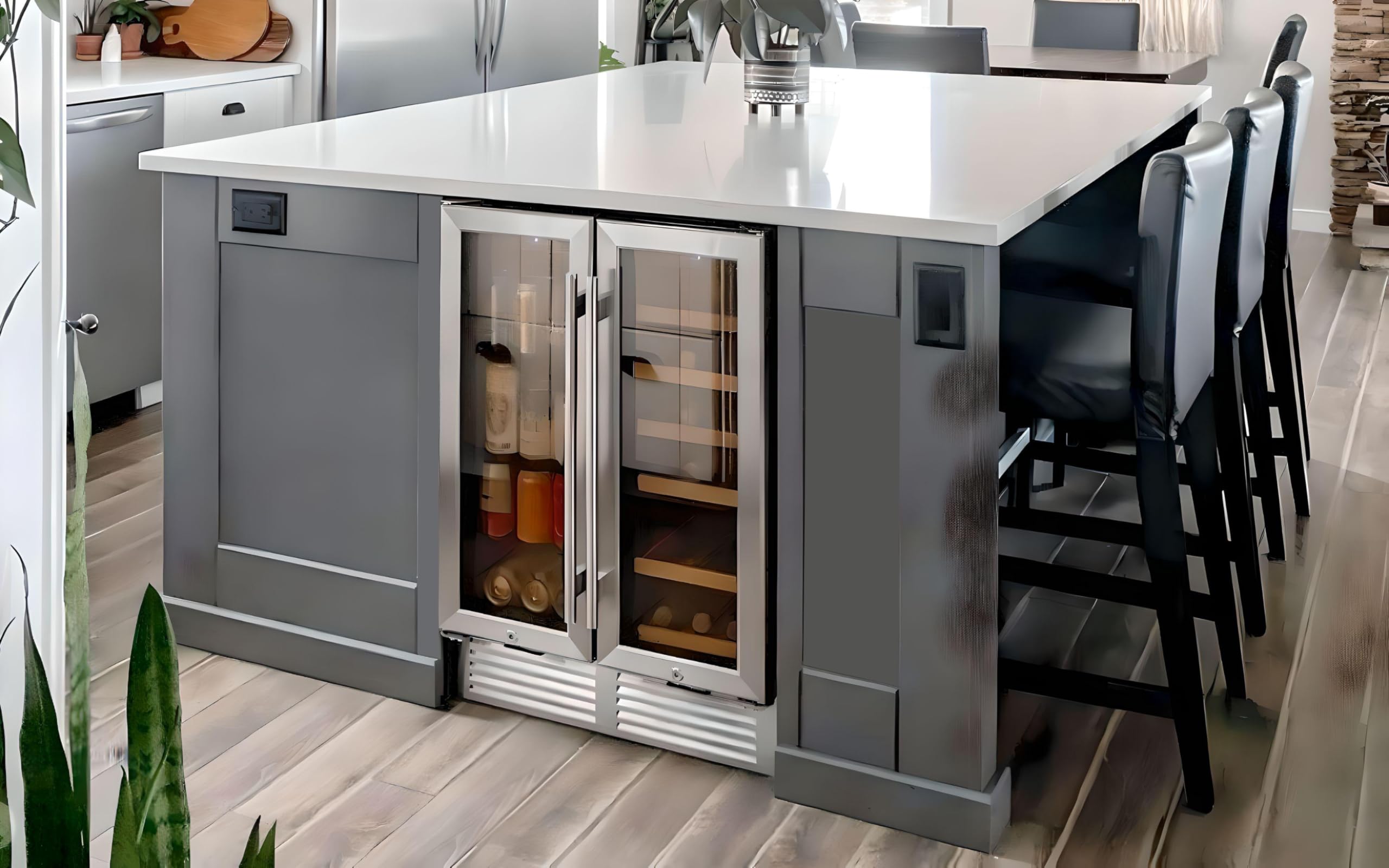 Koolatron Dual Zone 24"  Built In 18 Bottle And 56 Can Wine And Beverage Refrigerator - View 6 | Fridge.com