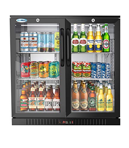 KoolMore BC-2DSW-BK Refrigerator, Double Door, Black | Fridge.com