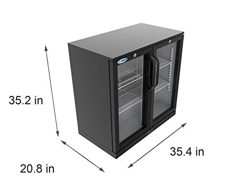 KoolMore BC-2DSW-BK Refrigerator, Double Door, Black - View 3 | Fridge.com