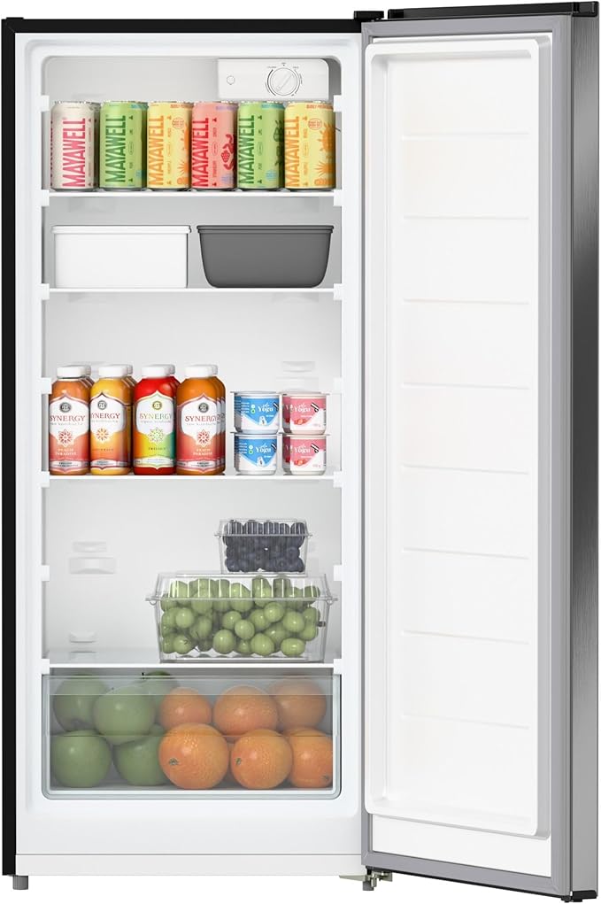 KoolMore 7 cu. ft. Garage Ready Convertible Upright Manual Defrost Freezer/Refrigerator In Stainless Steel - View 3 | Fridge.com