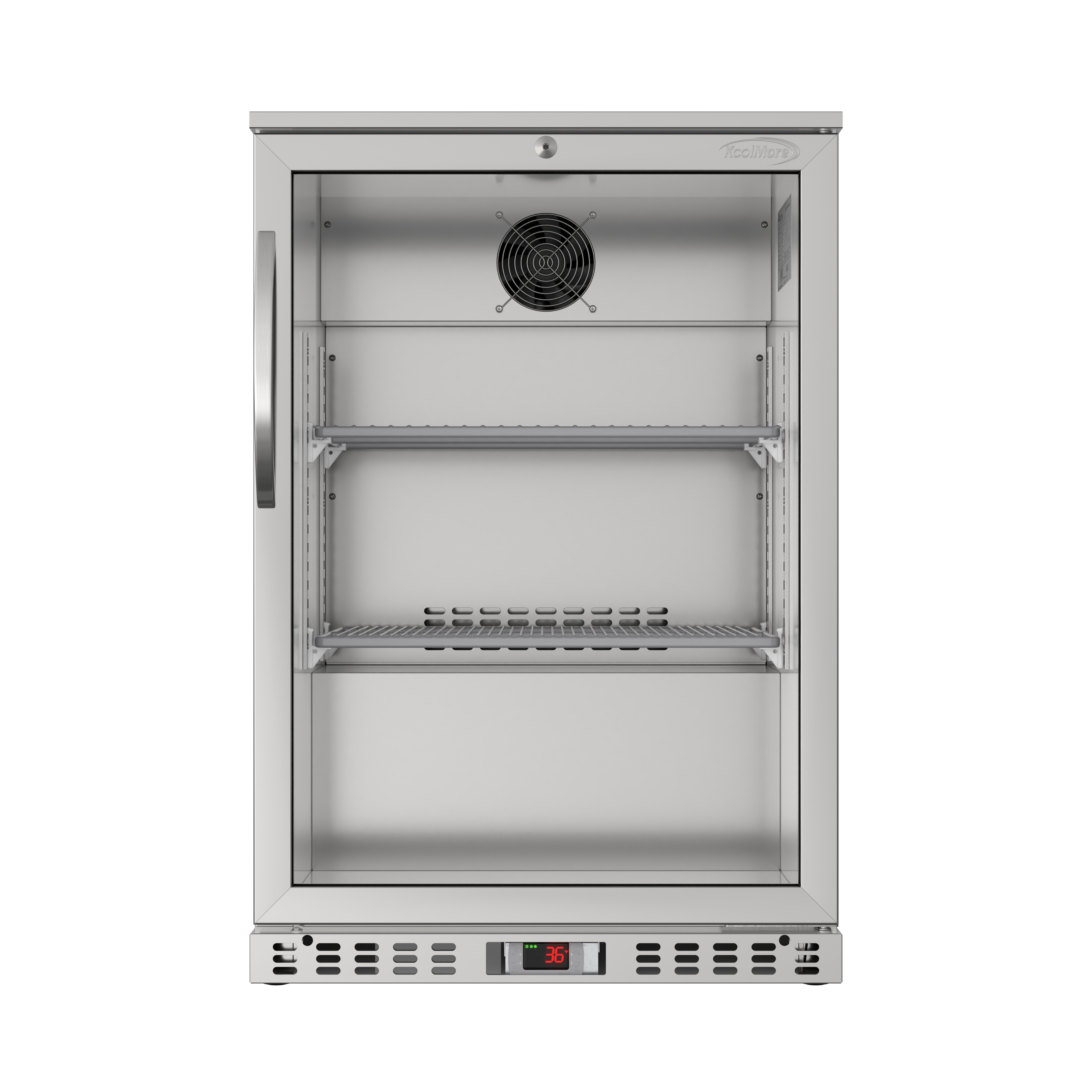 24 In. W 4.6 Cu. Ft. Commercial Glass Door Back Bar Cooler Refrigerator With LED Lighting In Stainless Steel | Fridge.com