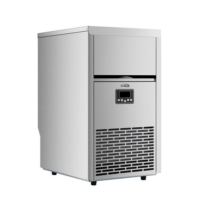 Commercial Crescent Ice Maker In Stainless Steel 100 lbs/ 24 hrs and 30 lbs storage capacity | Fridge.com