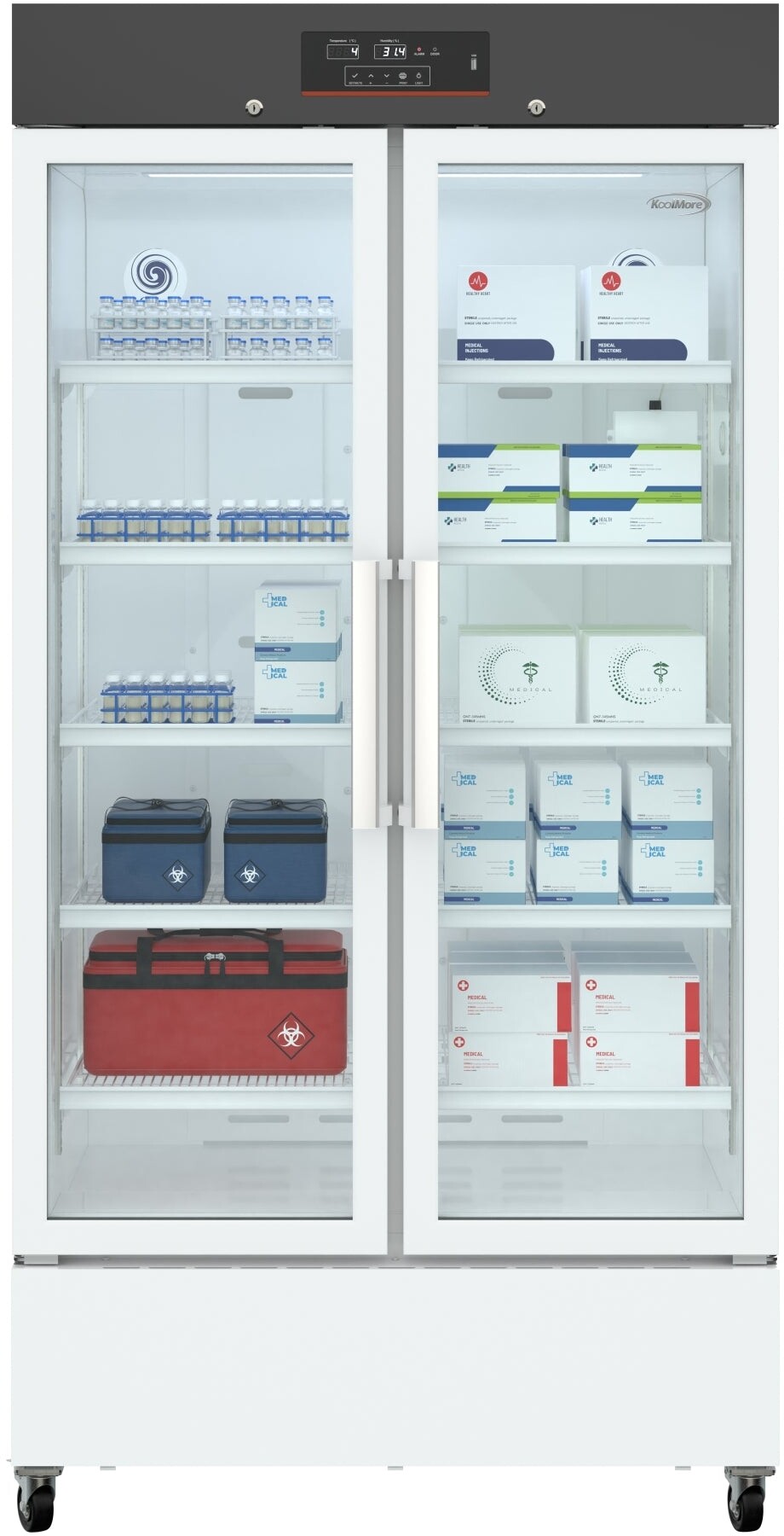 27 cu. ft. Medical Vaccine Refrigerator for Pharmacy and Laboratory with Multi-Level Emergency Alarms, UL-Listed in White (KM-PHR-27C) — FIN-0019542 | Fridge.com