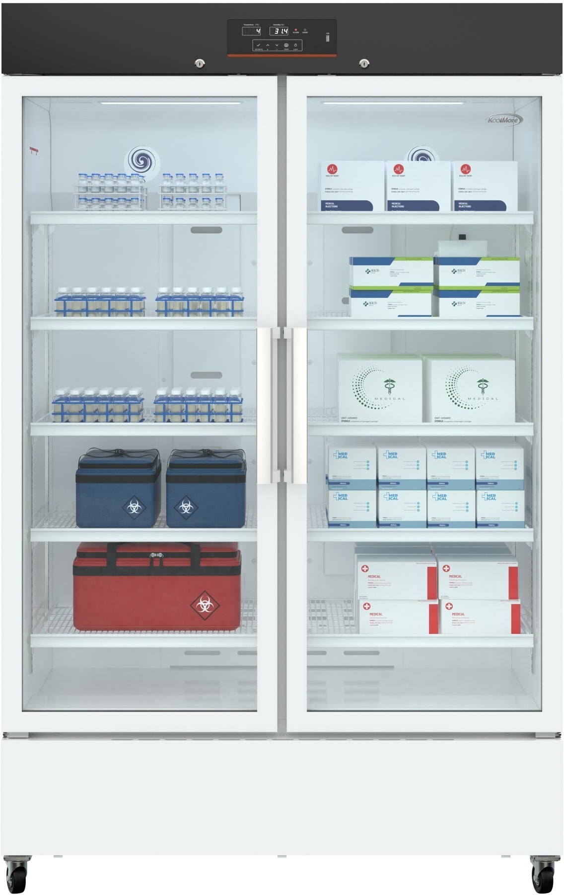 35 cu. ft. Medical Vaccine Refrigerator for Pharmacy and Laboratory with Multi-Level Emergency Alarms, UL-Listed in White (KM-PHR-35C) — FIN-0019544 | Fridge.com