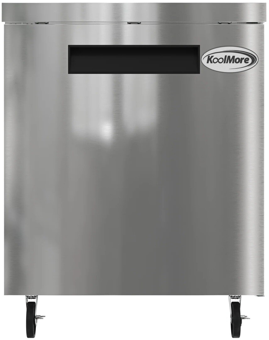 Koolmore 27 in. One Door Commercial Undercounter Refrigerator 5 cu. ft. in Stainless-Steel KM-UCR-1DSS | Fridge.com