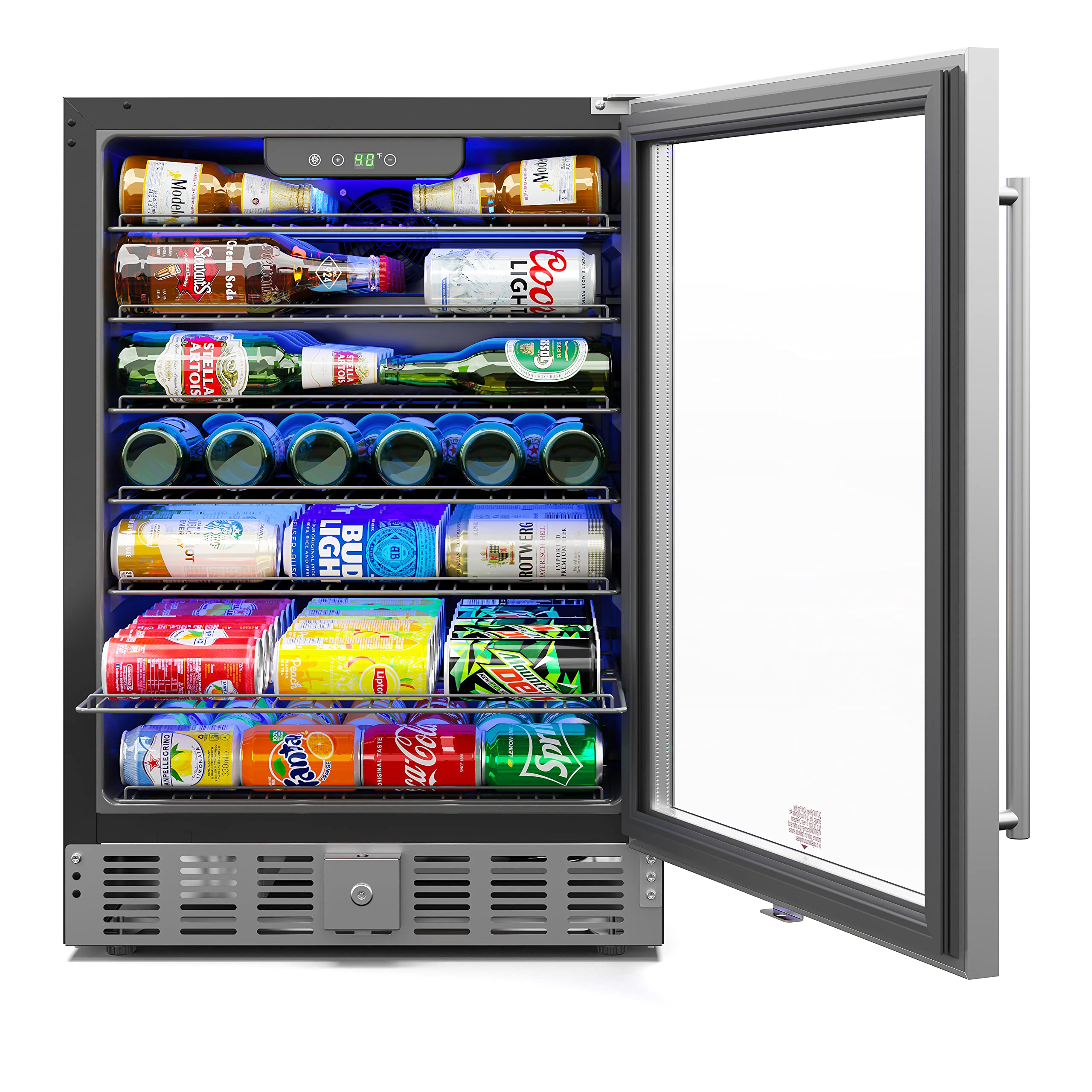 KoolMore 24" Built In Undercounter Beverage Center KMBIR5CSS - View 2 | Fridge.com