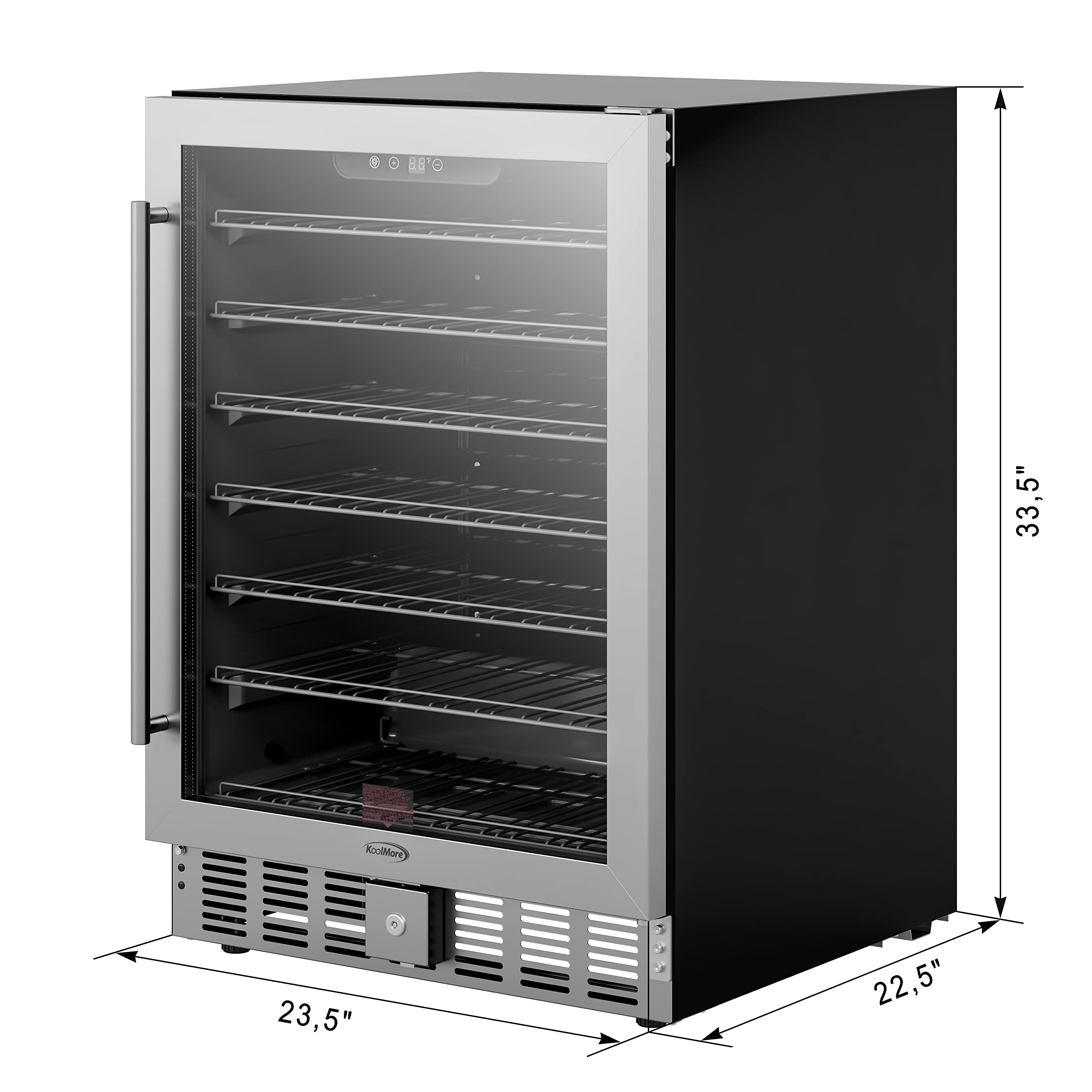 KoolMore 24" Built In Undercounter Beverage Center KMBIR5CSS - View 4 | Fridge.com