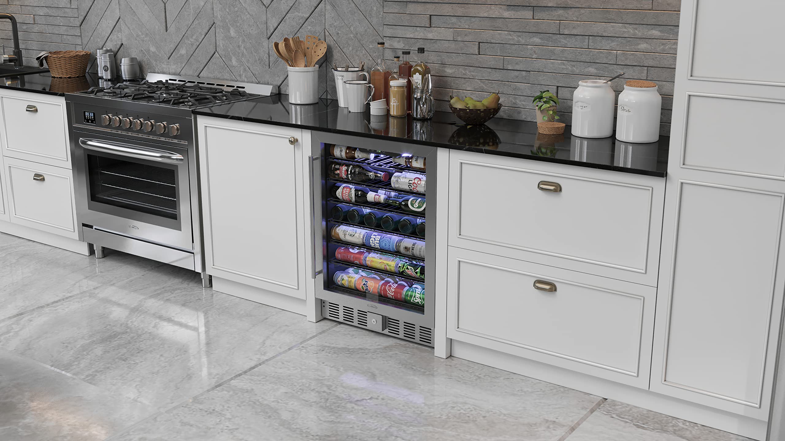 KoolMore 24" Built In Undercounter Beverage Center KMBIR5CSS - View 5 | Fridge.com