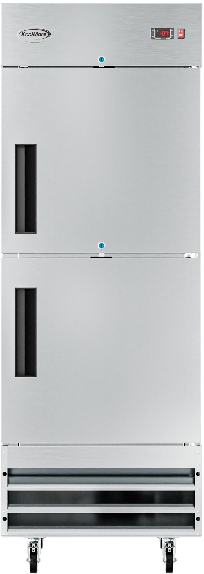 29 in. Commercial Stainless Steel Solid Half Door Reach-In Freezer 23 cu. ft. RIF-1D-SSHD | Fridge.com