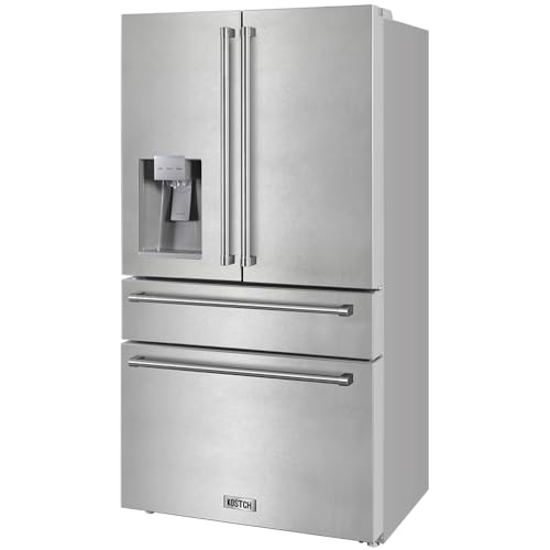 Kostch 21.6 cu.ft French Door Refrigerator With Ice/Water Dispenser, Stainless Steel, Energy Star Certified - View 4 | Fridge.com