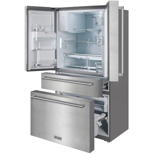 Kostch 21.6 cu.ft French Door Refrigerator With Ice/Water Dispenser, Stainless Steel, Energy Star Certified - View 5 | Fridge.com