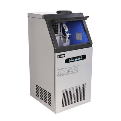 Stainless Steel 110 lb. Daily Production Freestanding Clear Ice Maker | Fridge.com
