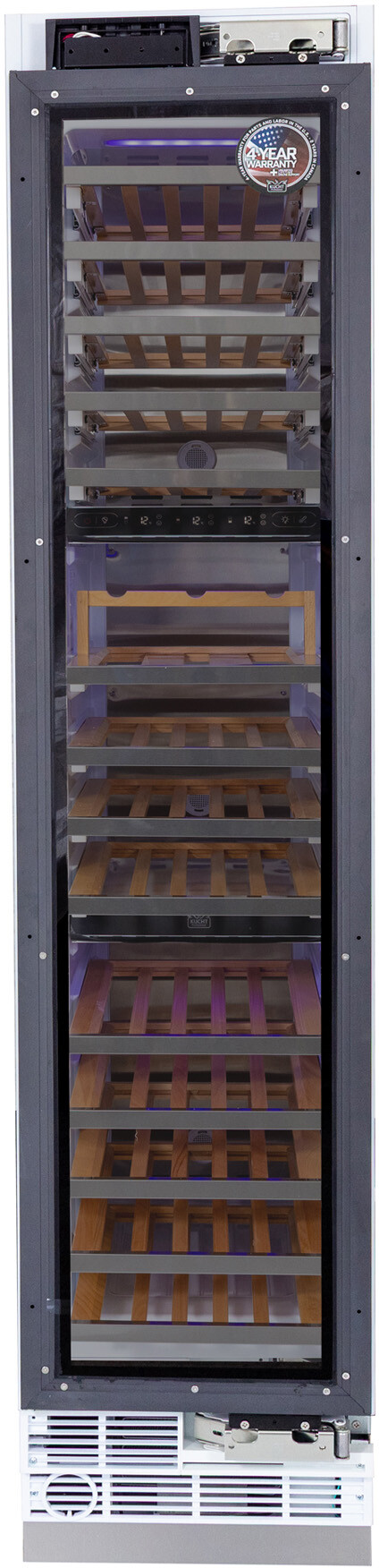 KUCHT 18-In Built-In Panel Ready Three Zones Wine Cooler | Fridge.com