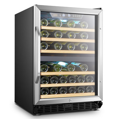 24" 44 Bottle Dual Zone Freestanding/Built-In Wine Refrigerator - View 1 | Fridge.com