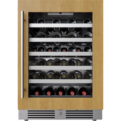 24 Inch Wide 45 Bottle Capacity Single Zone Wine Cooler with Alternating (Blue, White, Amber) LED lighting, Door Alarm, Touch Control Panel and Lockab | Fridge.com