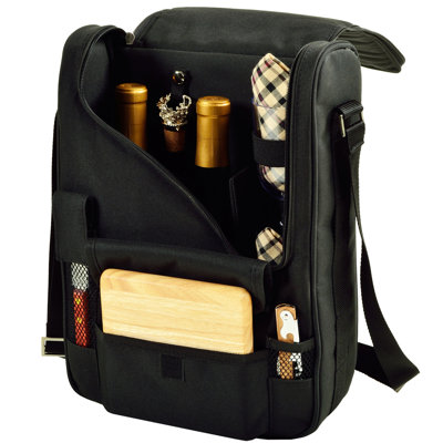 Latitude Run Soft Sided Wine Cooler With Two Person Picnic Set — FIN-0014246 | Fridge.com