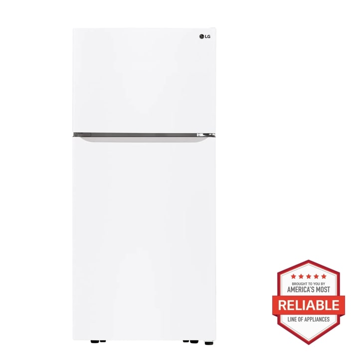 LG Top Freezer Refrigerator with Reversible Door, Reversible Door, Smooth White, 20 cu. ft. | Fridge.com