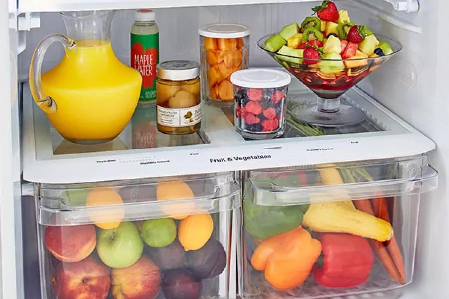 LG Top Freezer Refrigerator With Reversible Door, Reversible Door, Smooth White, 20 cu. ft. - View 3 | Fridge.com