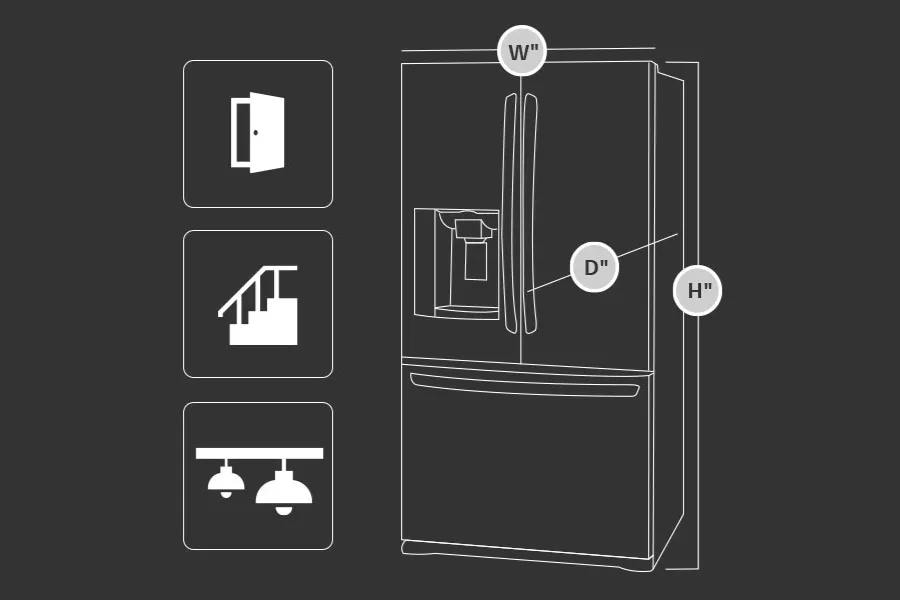 LG Top Freezer Refrigerator With Reversible Door, Reversible Door, Stainless Steel, 20 cu. ft. - View 6 | Fridge.com