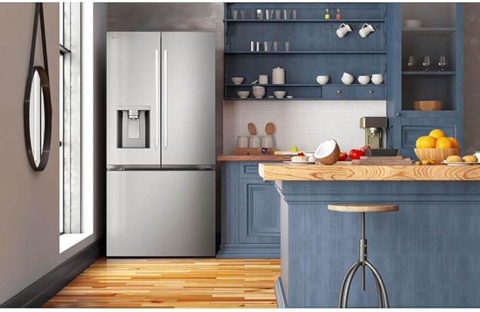 LG LF25H6330S 24.5 cu ft French Door Refrigerator – External Water & Ice Dispenser, White - View 6 | Fridge.com