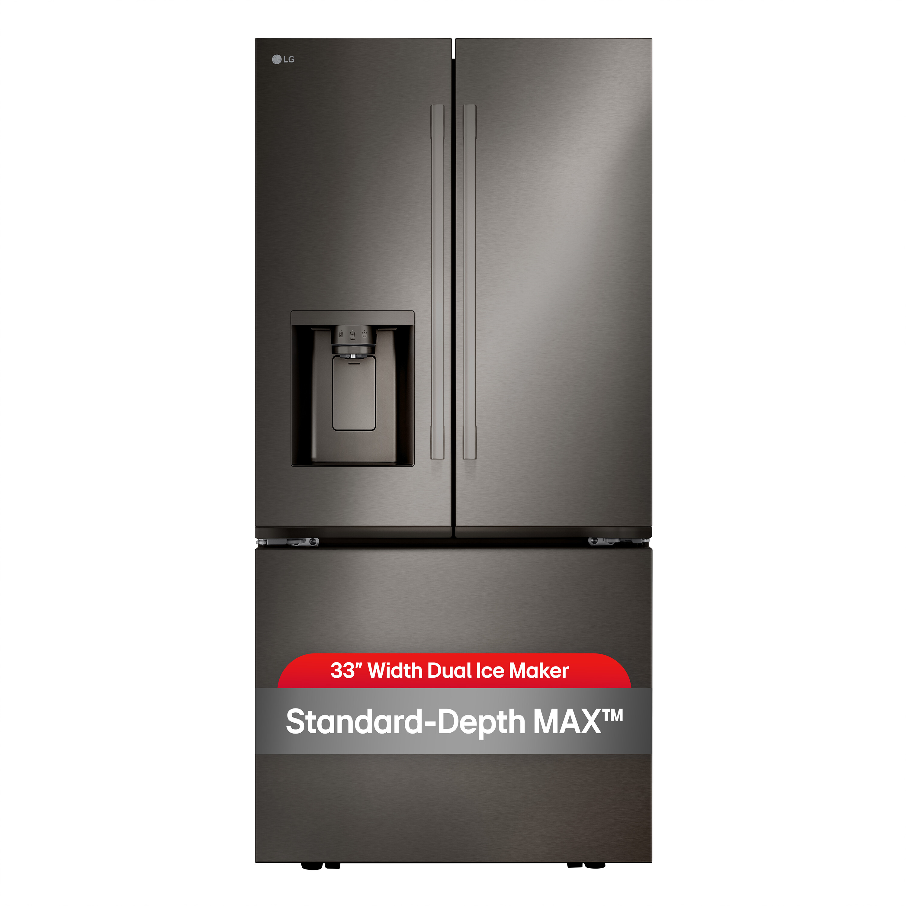 25 cu. ft. 3-Door French Door Refrigerator with NEW Hybrid Handle Design and External Ice and Water Dispenser — FIN-0019566 | Fridge.com