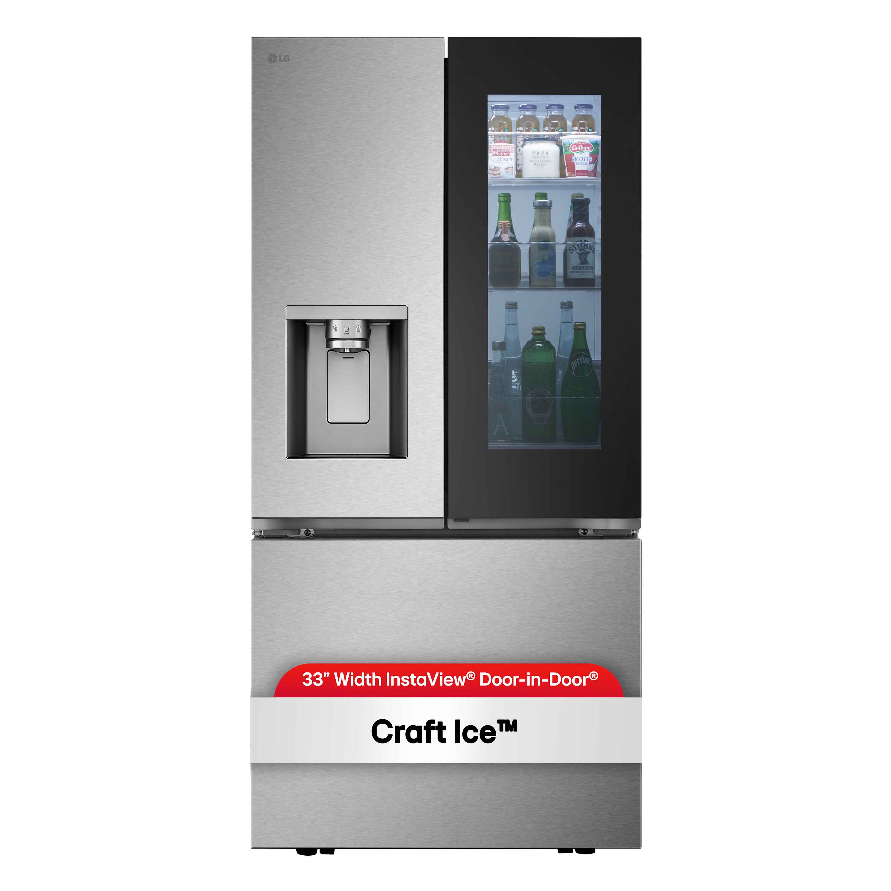 Lg 25 Cu. Ft. Standard-Depth Max French Door 33-Inch Refrigerator With Instaview Door-In-Door And Craft Ice | Fridge.com