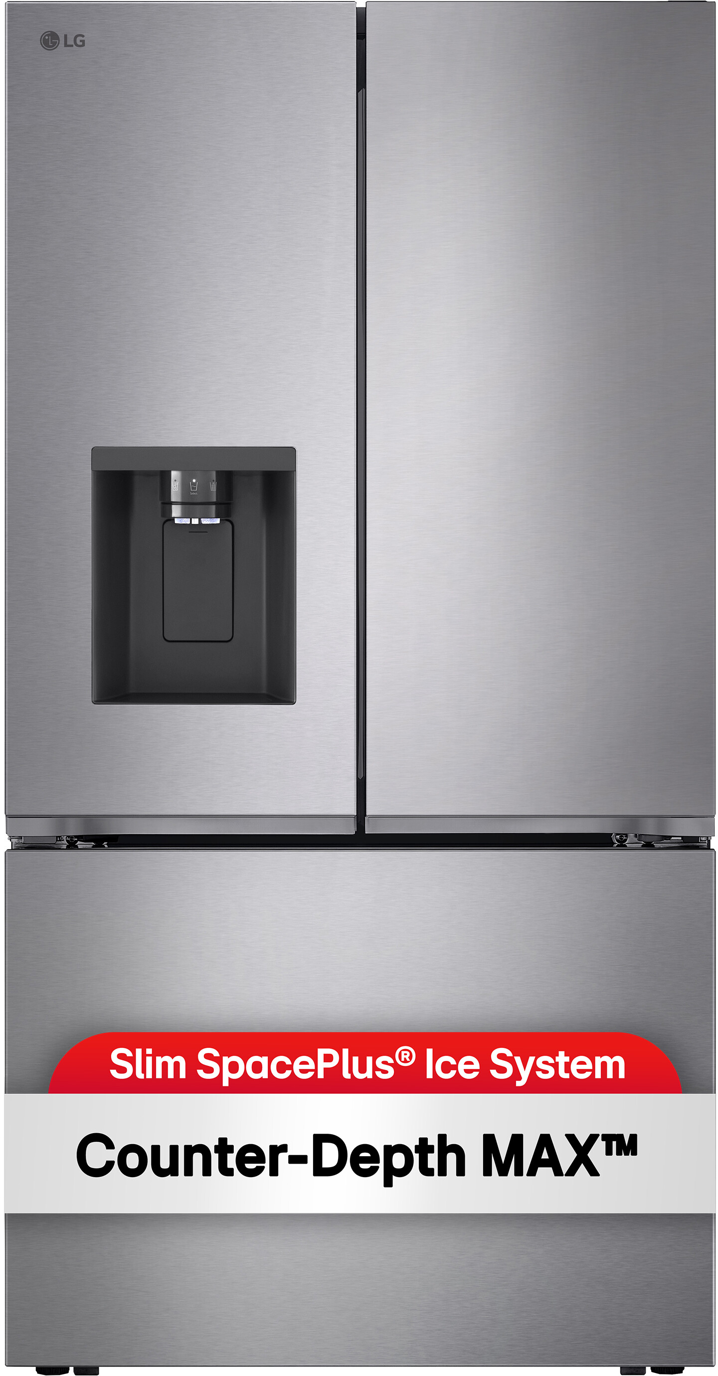 26 cu. ft. Counter Depth MAX 3-Door French Door Refrigerator with Ice and Water Dispenser | Fridge.com