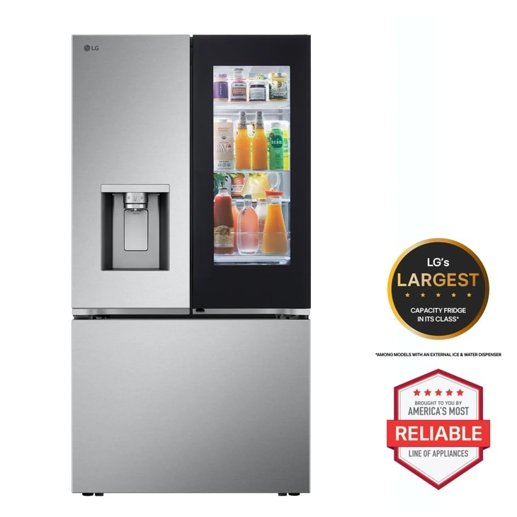 LG Smart Standard-Depth MAX French Door Refrigerator with InstaView Door-in-Door, Print Proof Stainless Steel, 31 cu. ft. — FIN-0019534 | Fridge.com
