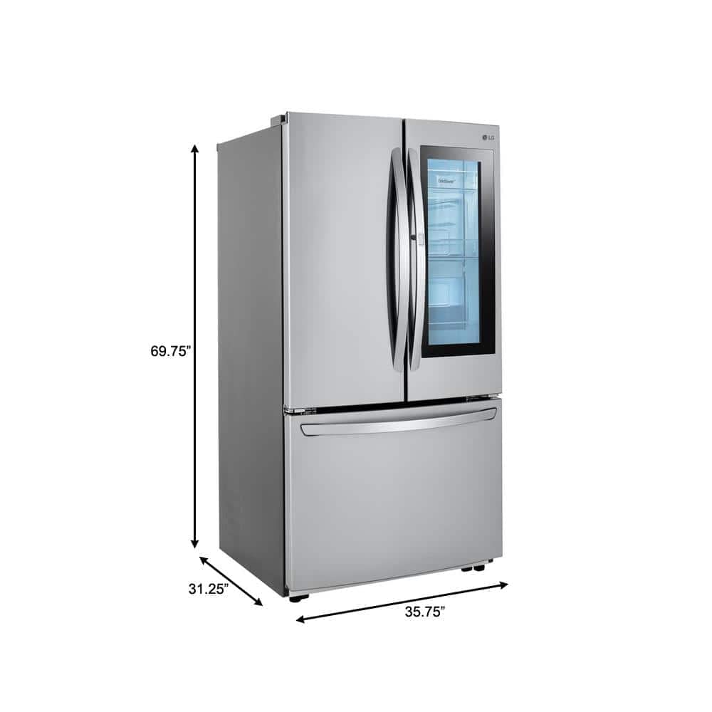 LG InstaView Door-in-Door Counter-Depth Refrigerator, Counter-Depth, Stainless Steel, 23 cu. ft. | Fridge.com