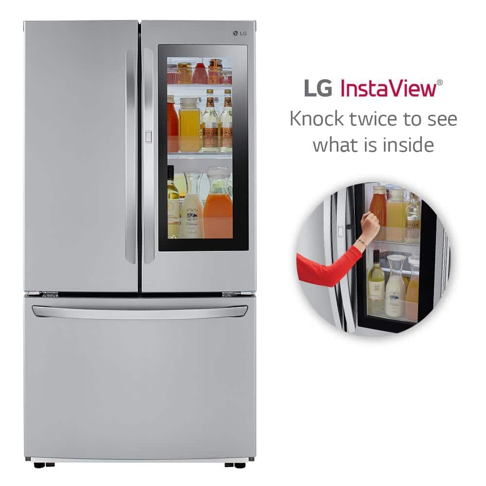 LG InstaView Door-In-Door Counter-Depth Refrigerator, Counter-Depth, Stainless Steel, 23 cu. ft. - View 5 | Fridge.com