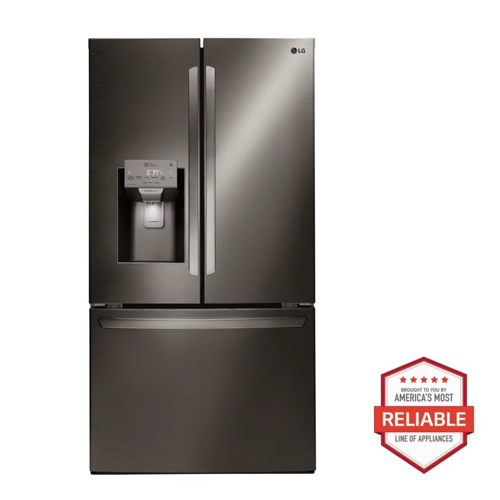LG Smart Wi-Fi Enabled French Door Refrigerator, Black Stainless Steel, 26 cu. ft. — FIN-0018043 | Fridge.com
