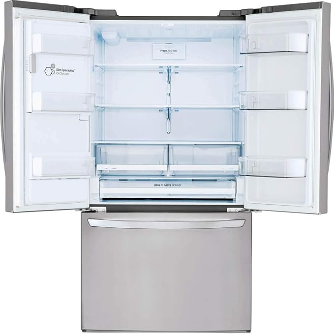 LG LFXS26973S 26 cu. ft. Smart Wi-Fi Enabled French Door Refrigerator - Black Stainless Steel - View 2 | Fridge.com