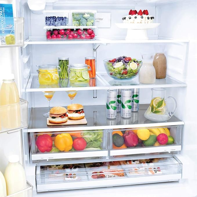 LG LFXS26973S 26 cu. ft. Smart Wi-Fi Enabled French Door Refrigerator - Black Stainless Steel - View 5 | Fridge.com