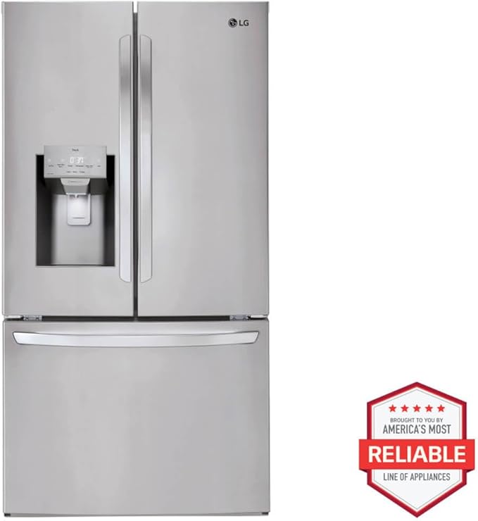 LG 36 Inch Smart French Door Refrigerator With 28 cu.ft. Capacity, WiFi Enabled, Thinq Technology, Slim Spaceplus® Ice System, Printproof™ Stainless Steel - View 4 | Fridge.com