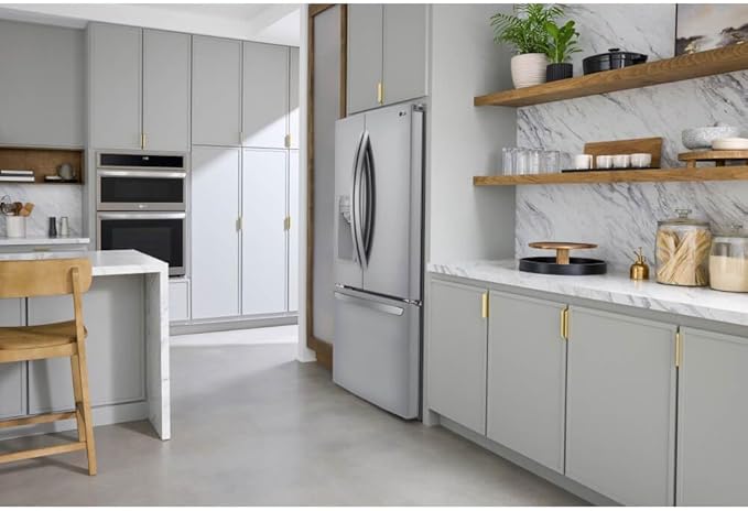 LG 36 Inch Smart French Door Refrigerator With 28 cu.ft. Capacity, WiFi Enabled, Thinq Technology, Slim Spaceplus® Ice System, Printproof™ Stainless Steel - View 5 | Fridge.com