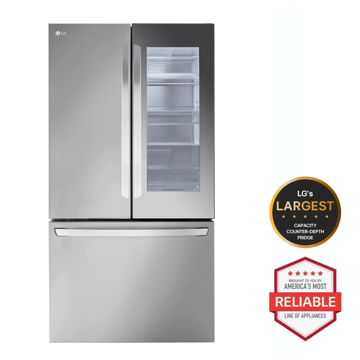 LG Smart Mirror InstaView Counter-Depth MAX French Door Refrigerator, Stainless Steel, 26.5 cu. ft. — FIN-0018122 | Fridge.com