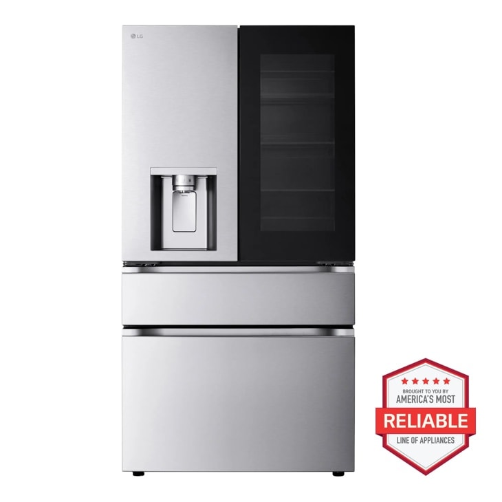 LG Standard-Depth MAX 4-Door French Door Refrigerator with InstaView and Mini Craft Ice, Print Proof Stainless Steel, 29 cu. ft. — FIN-0018229 | Fridge.com