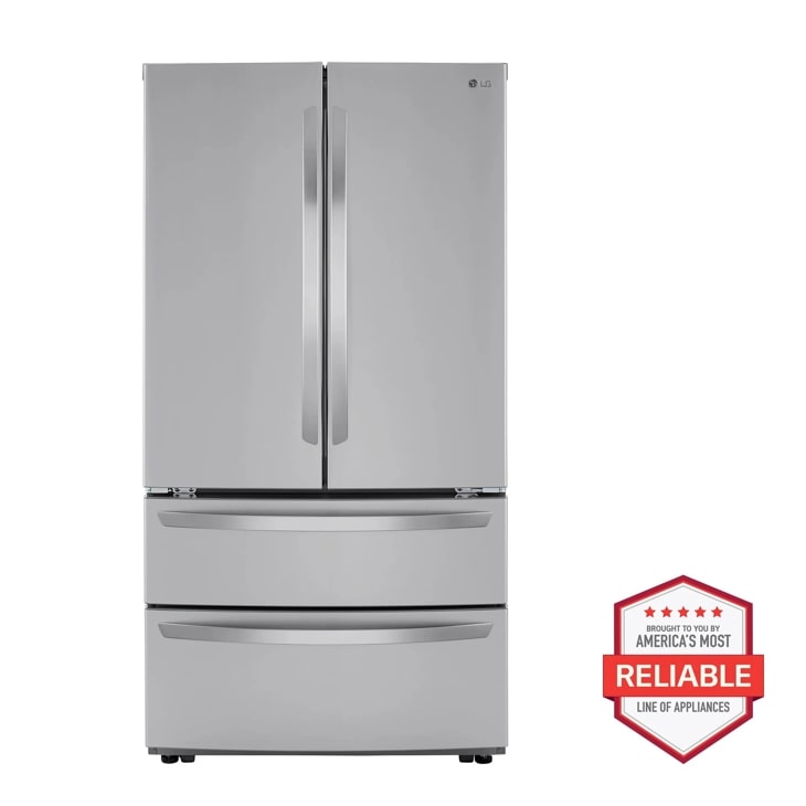 LG 4 Door French Door Refrigerator with Double Freezer, Stainless Steel, 29 cu. ft. | Fridge.com