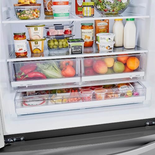LG 29 cu. ft. 3-Door French Door Refrigerator In Stainless Steel With Door Cooling+ And Internal Ice Dispenser LRFCS29D6S - View 2 | Fridge.com