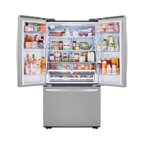 LG 29 cu. ft. 3-Door French Door Refrigerator In Stainless Steel With Door Cooling+ And Internal Ice Dispenser LRFCS29D6S - View 5 | Fridge.com