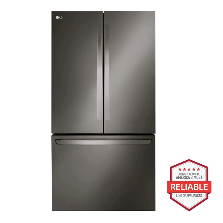 36" Wide, 27 cu ft. 3 Door French Door, C/Depth Refrigerator with Internal Water Dispenser — LG, model LRFLC2706D