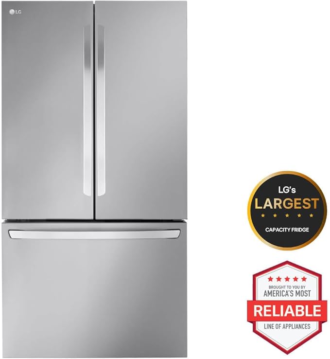 LG Smart French Door Refrigerator With Internal Water Dispenser Max 31.7 cu. ft. Stainless Steel - View 3 | Fridge.com